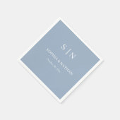 Minimal und Chic | Dusty Blue and White Wedding Serviette (Ecke)