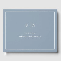 Minimal und Chic Dusty Blue | White Border Wedding