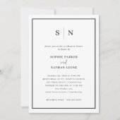 Minimal und Chic | Elegantes Probe Dinner Einladung (Vorderseite)