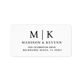 Minimal und Chic | Etikett der Hochzeitrücksendead Adressaufkleber