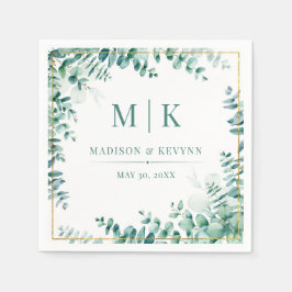 Minimal und Chic | Eucalyptus Wedding Napkins Serviette