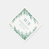 Minimal und Chic | Eucalyptus Wedding Napkins Serviette (Ecke)