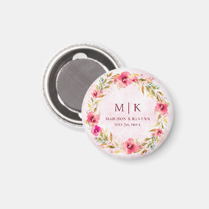 Minimal und Chic floral   Hochzeit Magnet