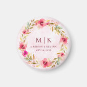Minimal und Chic floral | Hochzeit Magnet (Vorne)