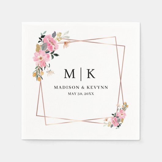 Minimal und Chic floral | Hochzeit von Napkins Serviette (Vorderseite)