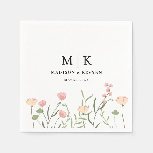 Minimal und Chic floral | Hochzeit von Napkins Serviette (Vorderseite)
