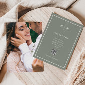 Minimal und Chic | Foto Back and QR Code Wedding Save The Date