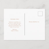 Minimal und Chic | Foto Boho Wedding Vielen Dank Postkarte (Rückseite)