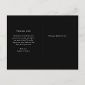 Minimal und Chic | Foto Hochzeit Danke Postkarte (Rückseite)