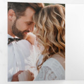 Minimal und Chic | Foto Hochzeit Datum speichern Dreifach Gefaltete Einladung (Innen Erste Seite)