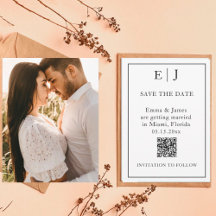 Minimal und Chic | Foto QR Code Wedding