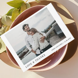 Minimal und Chic | Foto Vielen Dank für Ihre Hochz Dankeskarte