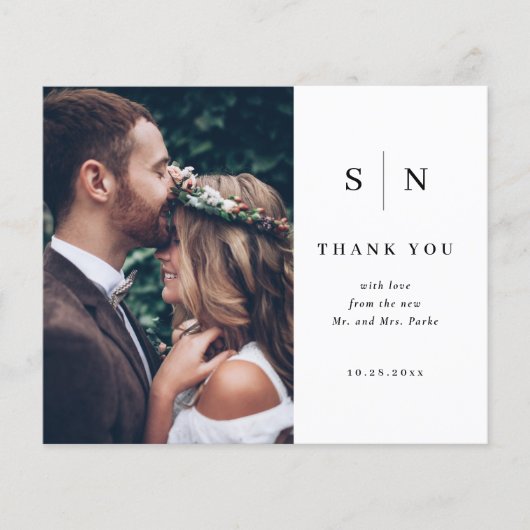 Minimal und Chic | Foto Wedding BUDGET Vielen Dank (Vorderseite)