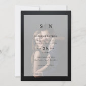 Minimal und Chic | Gerahmte Foto-Overlay-Hochzeit Einladung (Vorderseite)