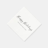 Minimal und Chic | Happy Holidays Napkins Serviette (Ecke)