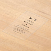 Minimal und Chic | Hochzeit Acryleinladungen (Ablage )