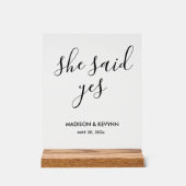 Minimal und Chic | Hochzeit Acrylschild (Vorderseite)