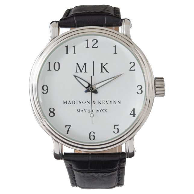 Minimal und Chic | Hochzeit Armbanduhr (Vorderseite)