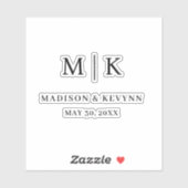 Minimal und Chic | Hochzeit Aufkleber (Blatt)