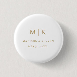 Minimal und Chic Hochzeit Button