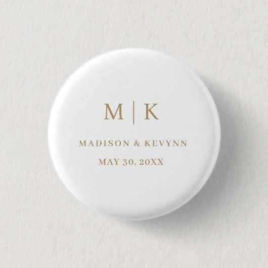 Minimal und Chic | Hochzeit Button (Vorderseite)
