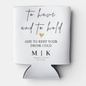 Minimal und Chic | Hochzeit Dosenkühler (Vorderseite)