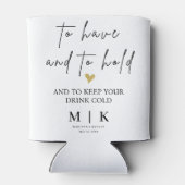 Minimal und Chic | Hochzeit Dosenkühler (Rückseite)