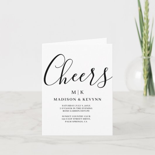 Minimal und Chic | Hochzeit Einladung (Vorderseite)