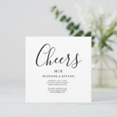 Minimal und Chic | Hochzeit Einladung (Stehend Vorderseite)
