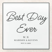 Minimal und Chic | Hochzeit Glasuntersetzer (Vorderseite)