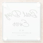 Minimal und Chic | Hochzeit Glasuntersetzer (Rückseite)