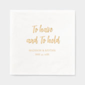 Minimal und Chic | Hochzeit haben und halten Servietten Mit Folie (Vorderseite)