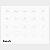 Minimal und Chic | Hochzeit Herz-Aufkleber (Blatt)