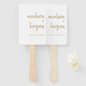 Minimal und Chic | Hochzeit mit Gold und Weiß Fächer (Vorne und Hinten)