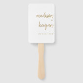 Minimal und Chic | Hochzeit mit Gold und Weiß Fächer (Rückseite)