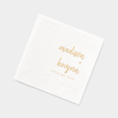 Minimal und Chic | Hochzeit mit Gold und Weiß Servietten Mit Folie (Links)