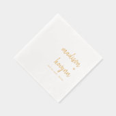 Minimal und Chic | Hochzeit mit Gold und Weiß Servietten Mit Folie (Rechts)