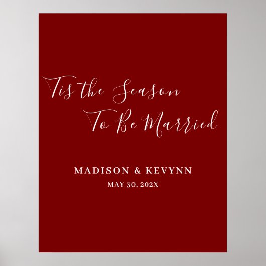 Minimal und Chic | Hochzeit Poster (Vorne)