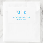 Minimal und Chic | Hochzeit Rechteckiger Aufkleber (Tasche)