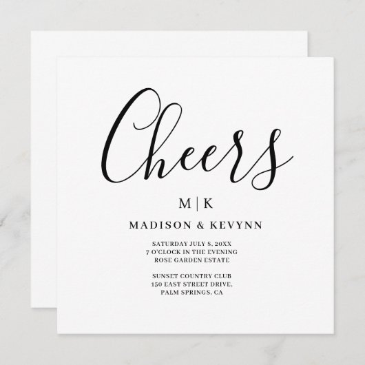 Minimal und Chic | Hochzeit Save The Date (Vorne/Hinten)