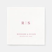 Minimal und Chic | Hochzeit Serviette (Vorderseite)