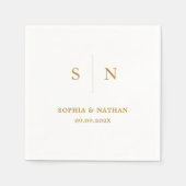 Minimal und Chic | Hochzeit Serviette (Vorderseite)