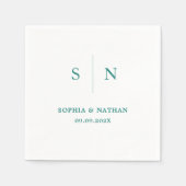 Minimal und Chic | Hochzeit Serviette (Vorderseite)