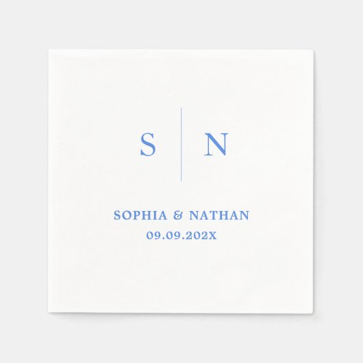 Minimal und Chic | Hochzeit Serviette (Vorderseite)