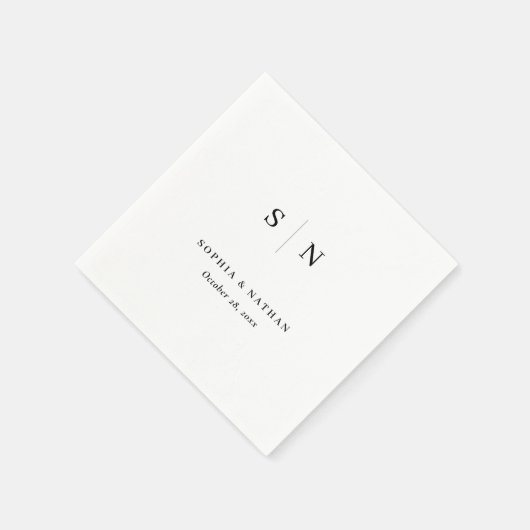 Minimal und Chic | Hochzeit Serviette (Ecke)