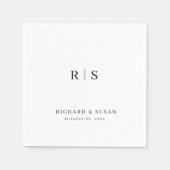 Minimal und Chic | Hochzeit Serviette (Vorderseite)