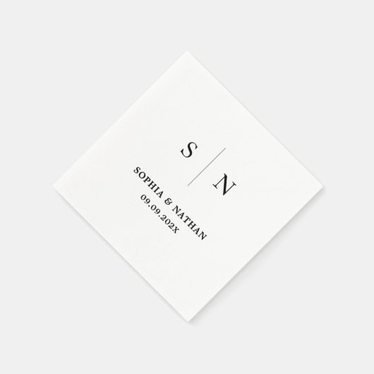 Minimal und Chic | Hochzeit Serviette (Ecke)