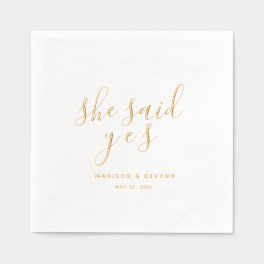 Minimal und Chic | Hochzeit Servietten Mit Folie (Vorderseite)