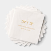 Minimal und Chic | Hochzeit Servietten Mit Folie (Insitu (Gestapelt))