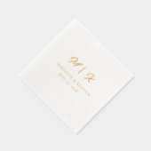 Minimal und Chic | Hochzeit Servietten Mit Folie (Rechts)
